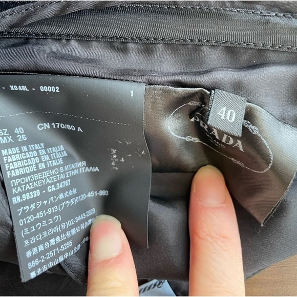 Prada red floral crepe cady midi dress in red - Picture 14 of 14